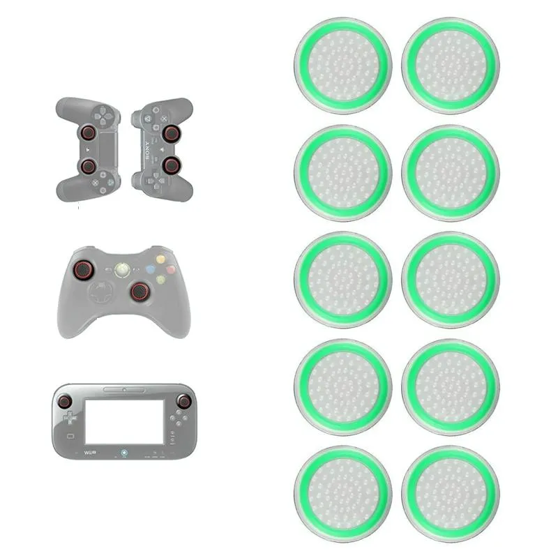 10-piece Luminous Gamepad Button Caps for Ps5 / Ps4 / Ps3 / Xbox one / 360 / Pro / Series x / s