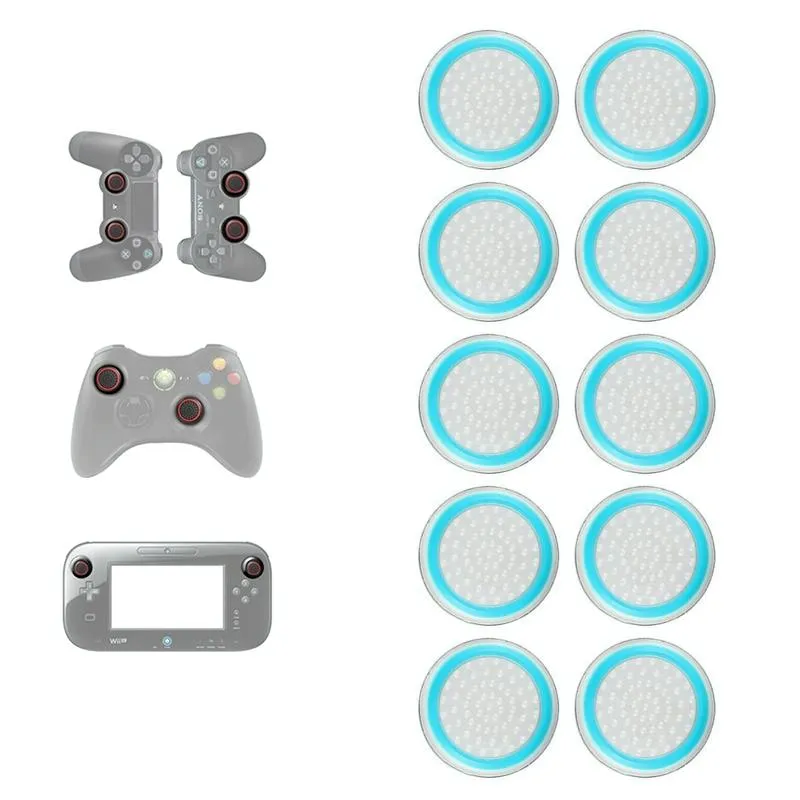 10-piece Luminous Gamepad Button Caps for Ps5 / Ps4 / Ps3 / Xbox one / 360 / Pro / Series x / s