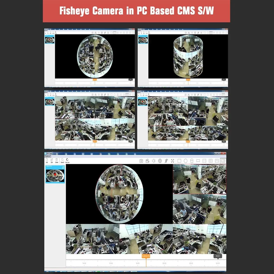 360 Degree Fisheye Lens Wifi Ip Camera With Motion Detection & Night Vision - Shark 960P