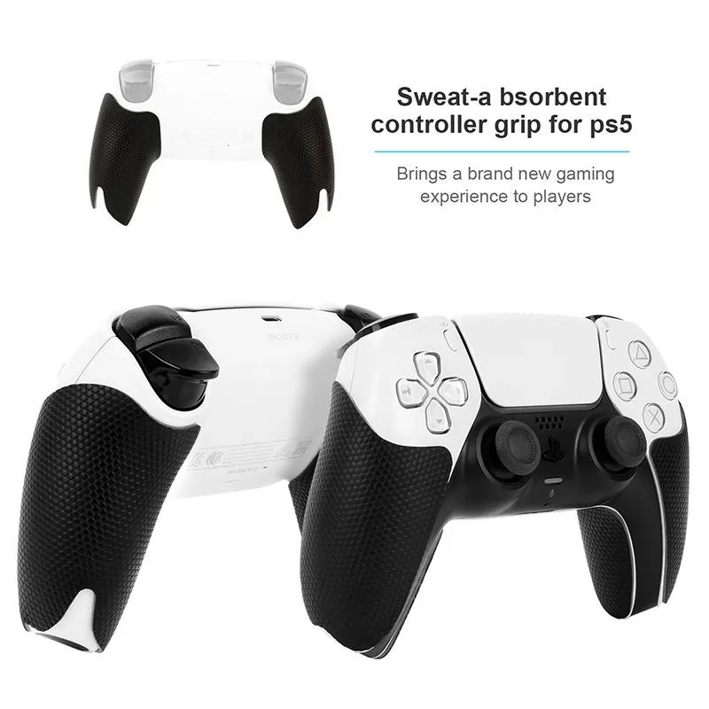 Anti-slip Protective Sticker for Sony Ps5 Game Handle - Black