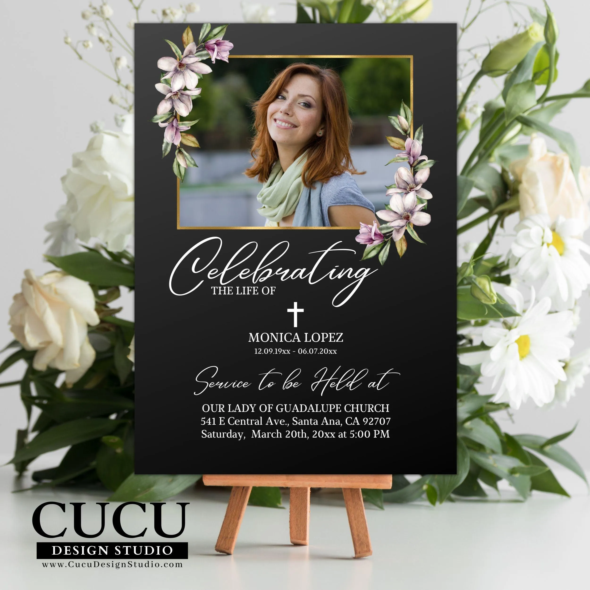 Customizable Memorial Card