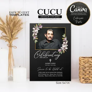 Customizable Memorial Card
