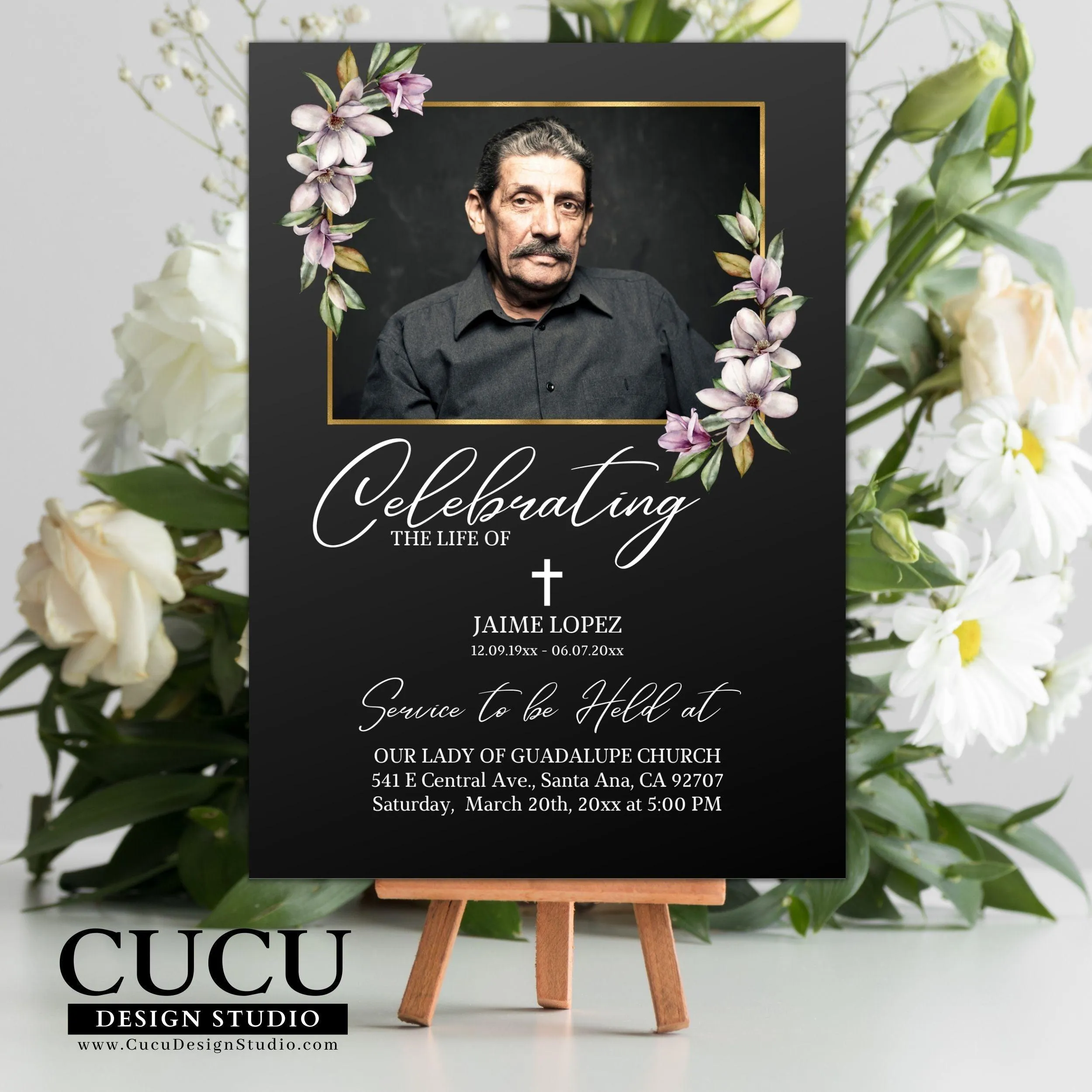Customizable Memorial Card