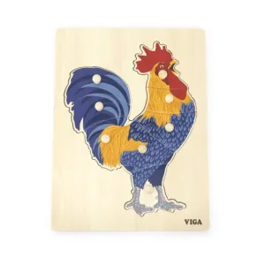 Montessori Rooster Puzzle 8 Pieces