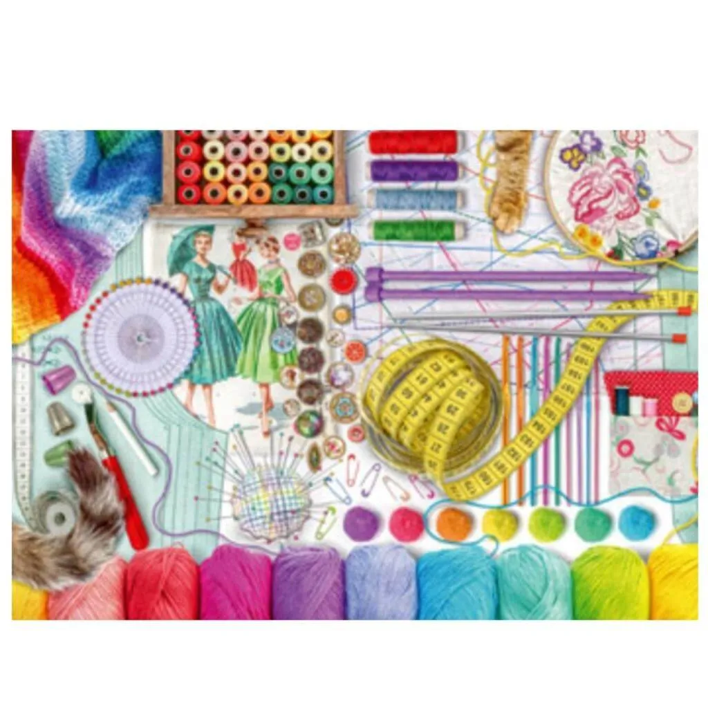 Needlework Station - 500 Large Piece Jigsaw Puzzle