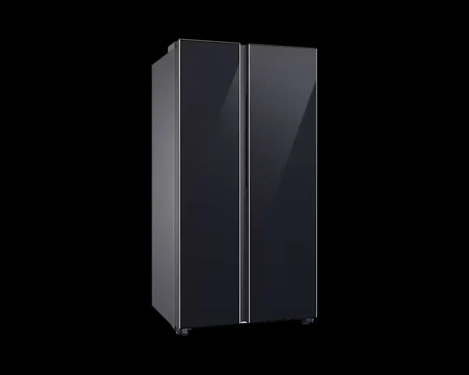 Samsung RS76CB81A333 653L 5-in-1 Convertible BESPOKE Side-by-Side Refrigerator  Twin Cooling Plus, Auto Open Door, AI Energy Mode, Wi-Fi Enabled (Glam Deep Charcoal)